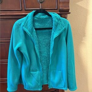 Merona green  Fleece Jacket reversible